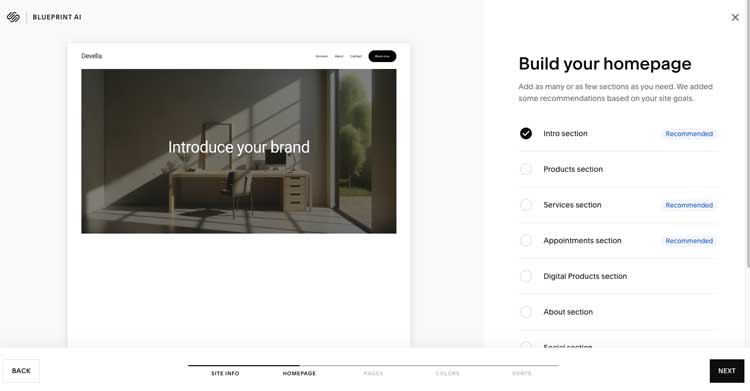 Devella Squarespace screenshot